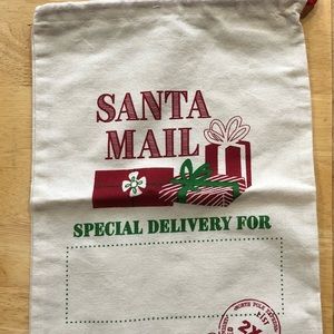 Muslin Holiday Drawstring Gift Bag